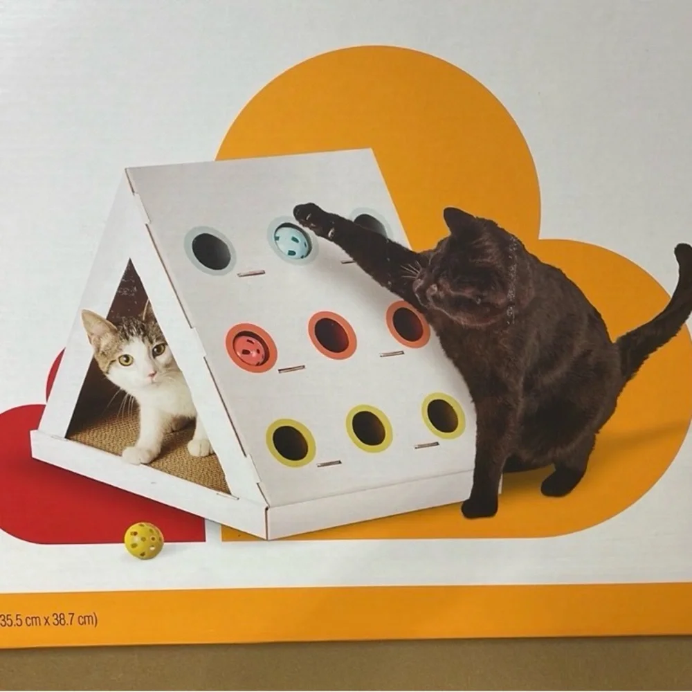 Cat Scratcher-Triangle Puzzle Peek-a-boo Scratch Board by Boots & Barkley